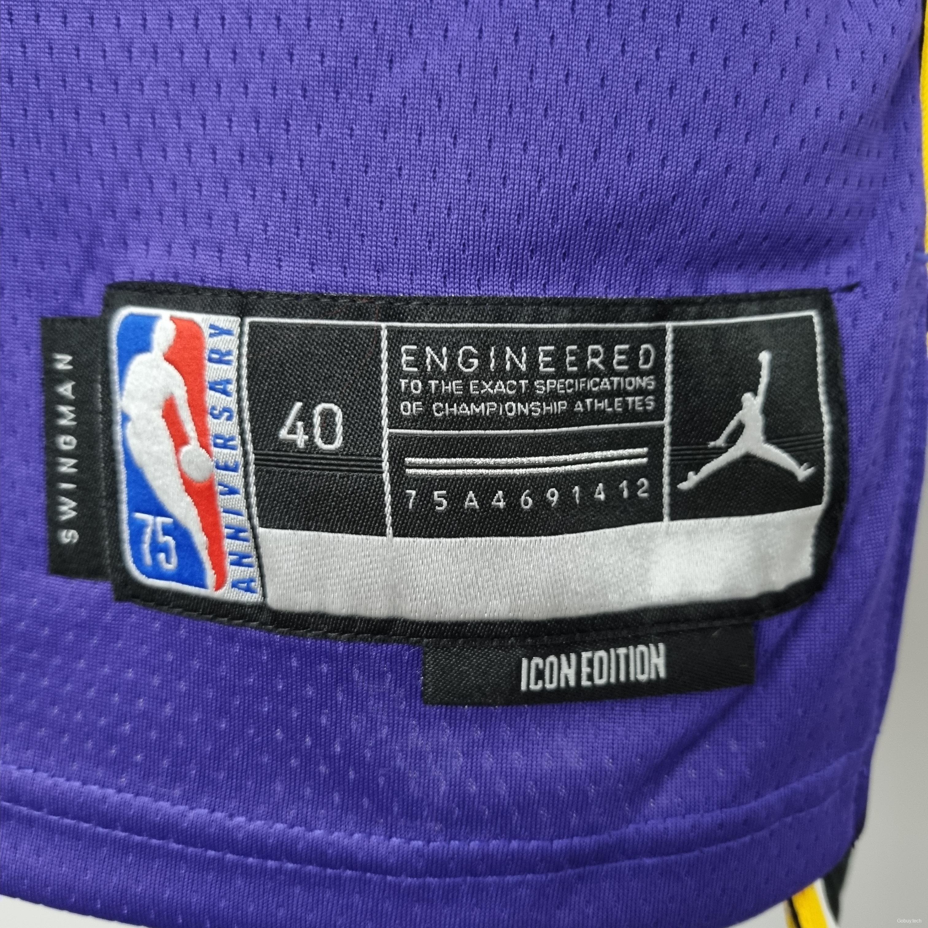 75th Anniversary Rondo #4 Los Angeles Lakers Jordan Purple NBA Jersey