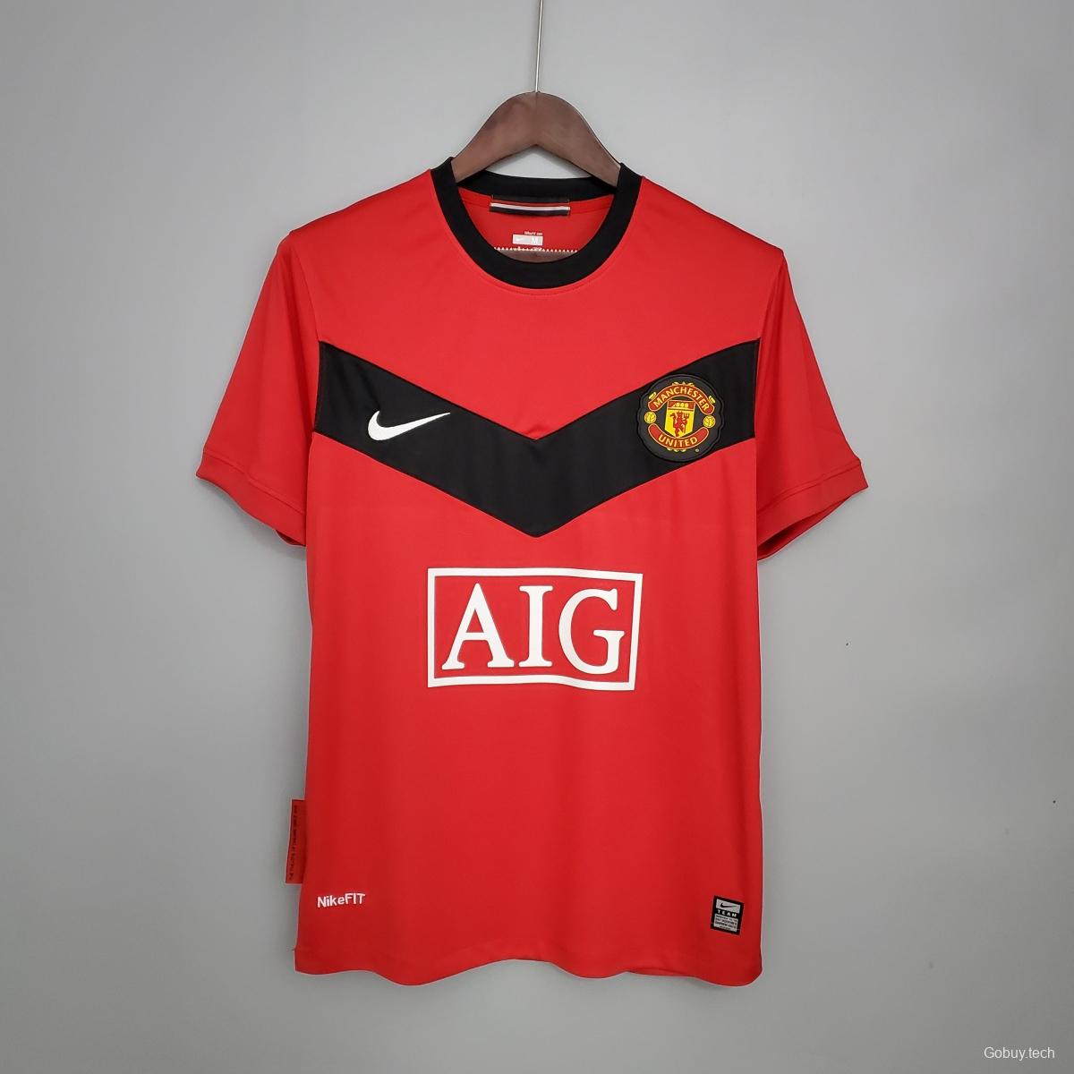 Retro 09/10 Manchester United home Soccer Jersey