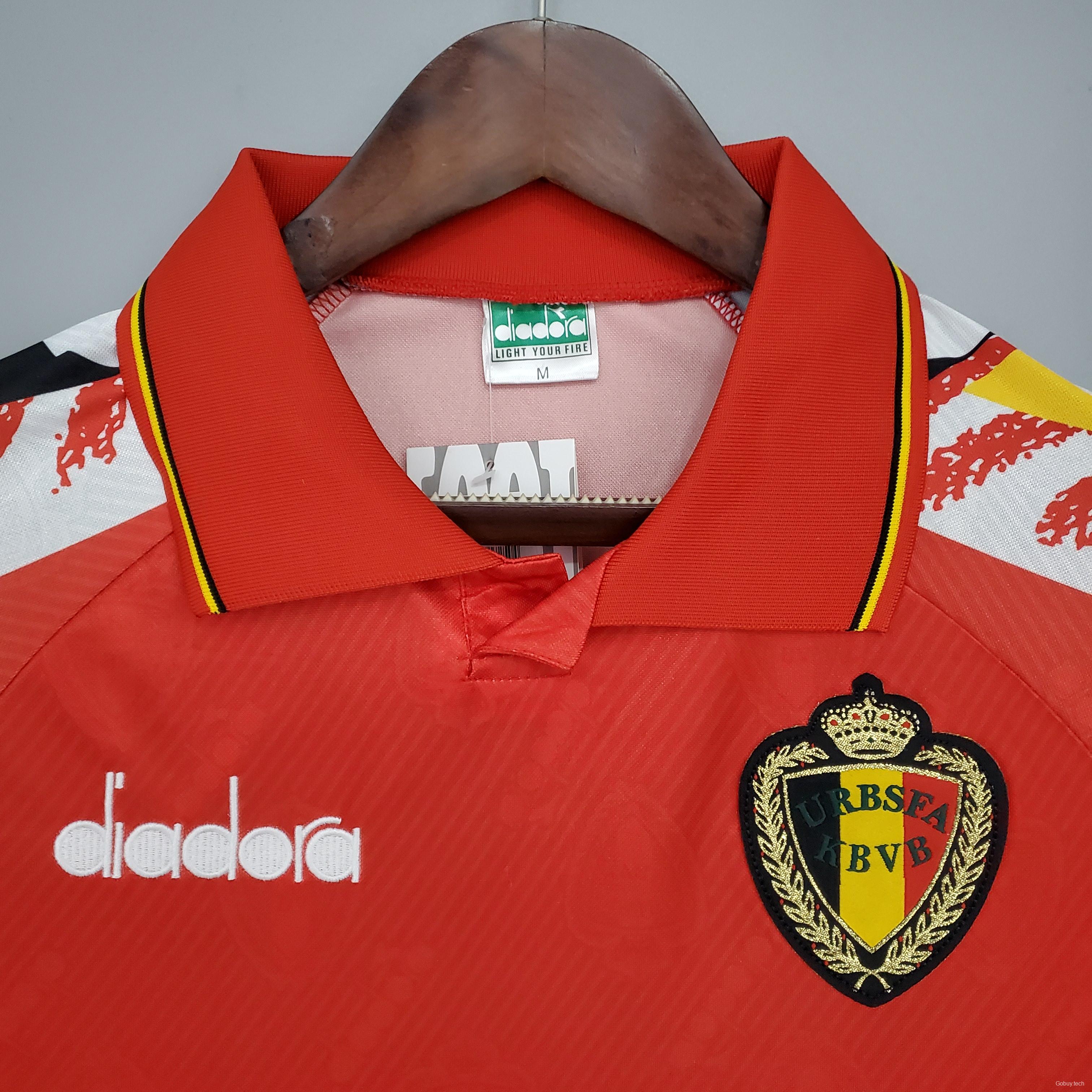 Retro 1995 Belgium home Soccer Jersey