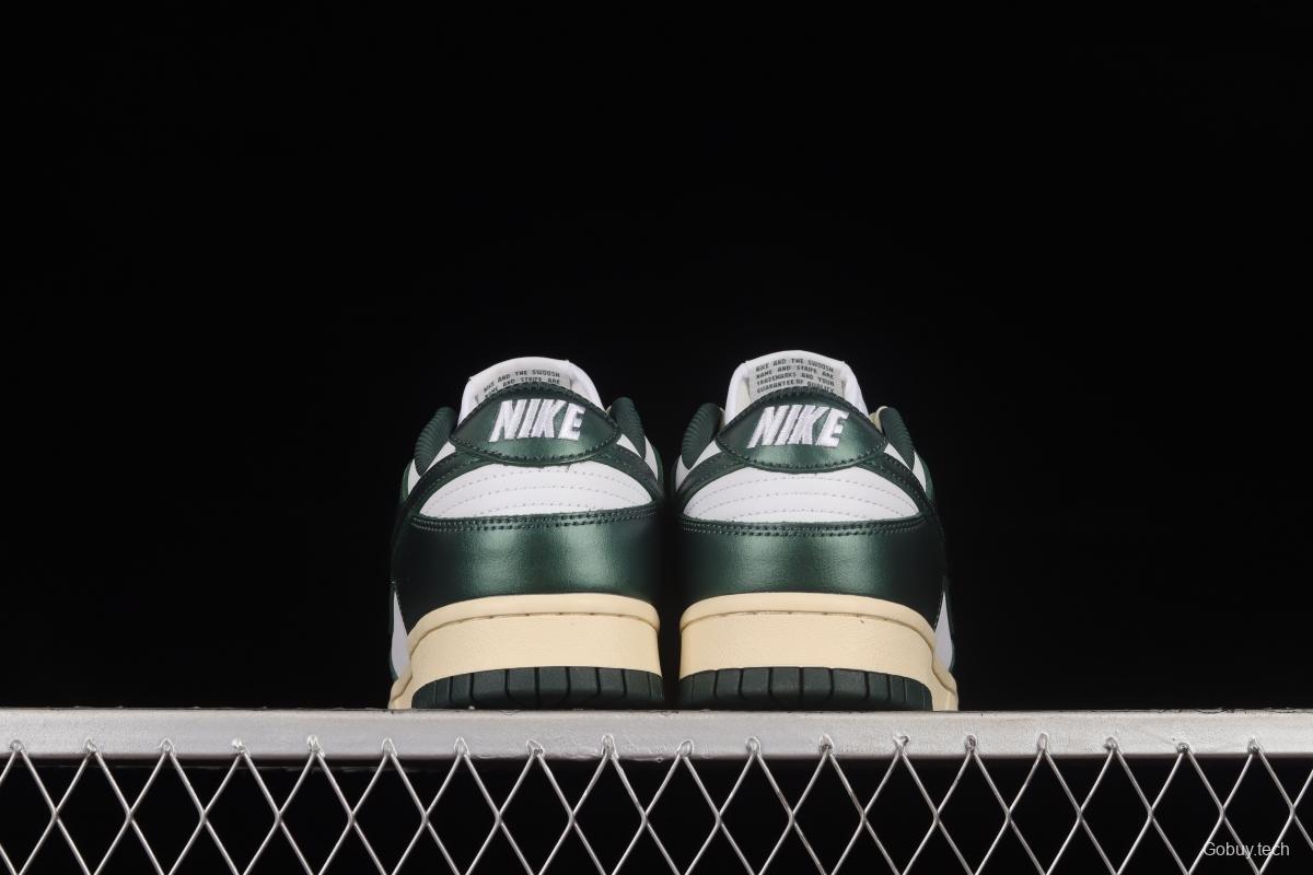 NIKE SB DUNK Low Vintage Green Navy Green Distressed SB Buckle Backboard Fashion Casual Sneakers DQ8580-100