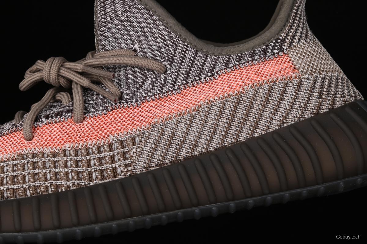 Adidas Yeezy 350 Boost V2 Ash Stone GW0089 Darth Coconut 350 second generation hollowed-out volcanic lime powder color BASF Boost original