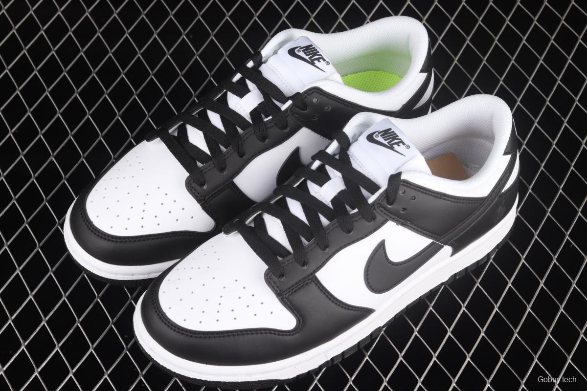 NIKE DUNK Low Next Nature White/Black Environmental Protection Series Black and White Panda 2.0 Leisure Skateboard shoes DD1873-102