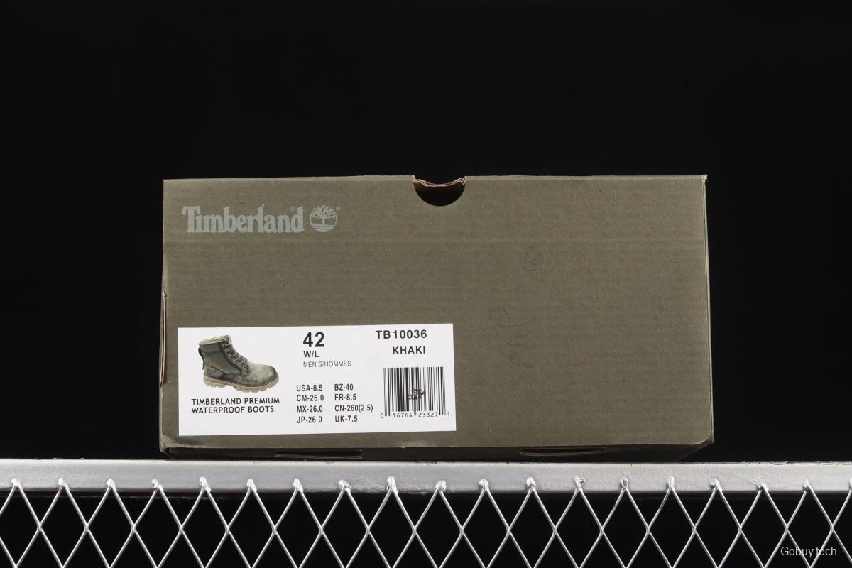 Timberland Timberland medium-top outdoor casual shoes TB10036KHAKI