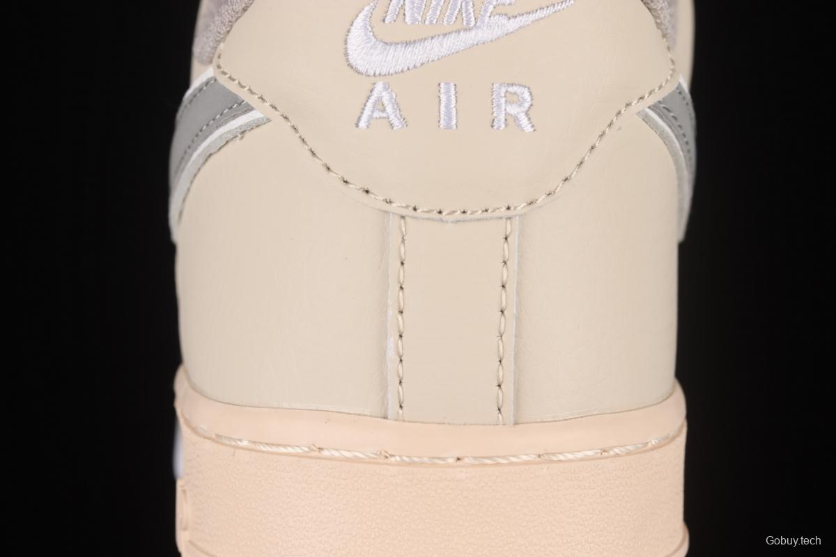 NIKE Air Force 1' 07 Low beige color 3M reflective low-top casual board shoes DJ7015-991