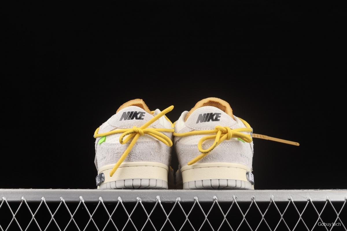 OFF-White x NIKE DUNK Low OW SB buckle rebound fashion casual board shoes DJ0950-109