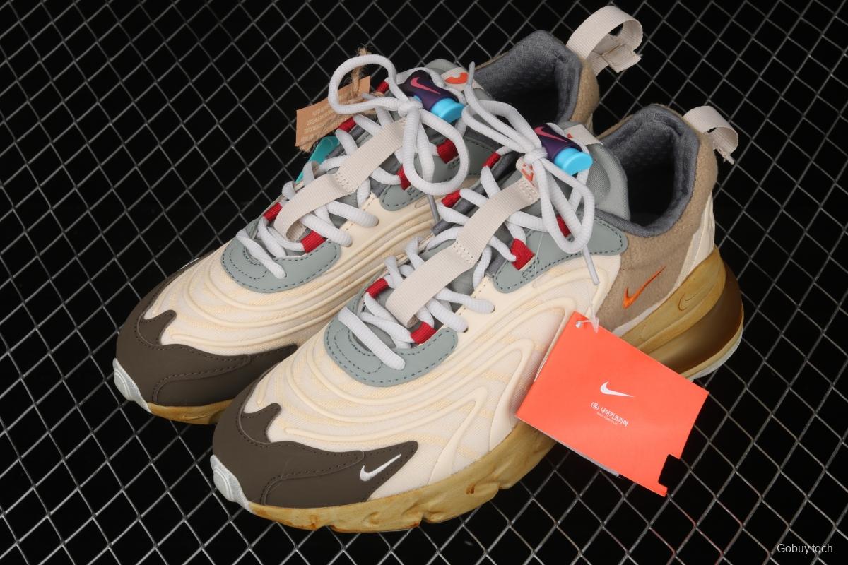 Travis Scott x NIKE Air Max 270React TS co-branded half-palm air cushion running shoes CT2864-200