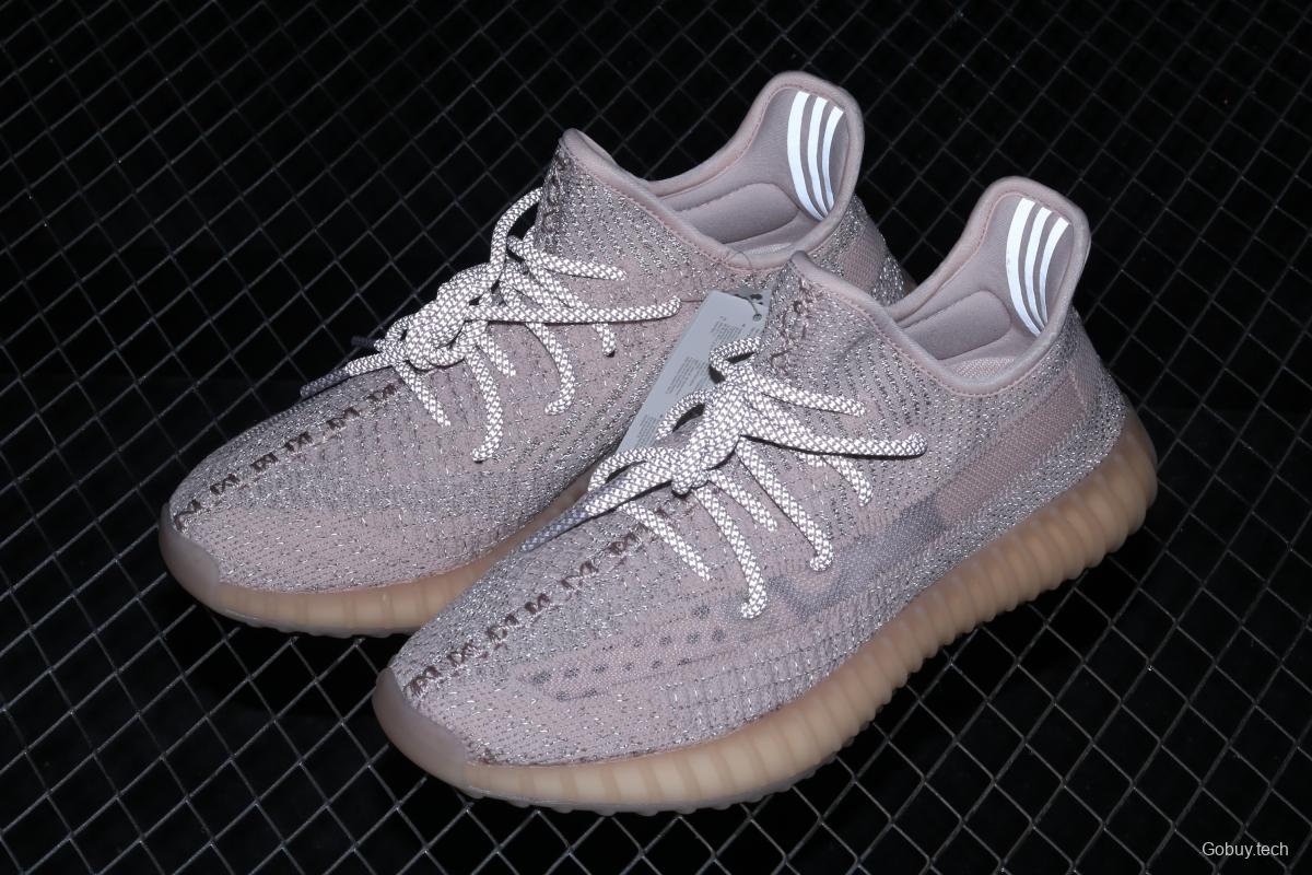 Adidas Yeezy 350 Boost V2 Synth FV5666 Darth Coconut 350 second generation silver powder hollowed out all over the sky