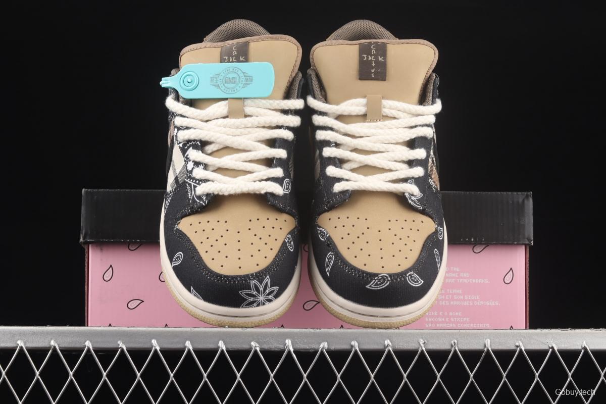 Travis Scott × SB DUNK joint name board shoes cashew fruit CT5053-001