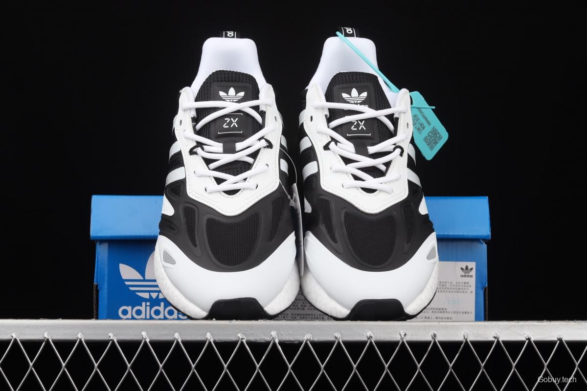Adidas ZX 2K Boost 2.0 GZ9081 2021 Summer New Clover Popcorn vintage running shoes