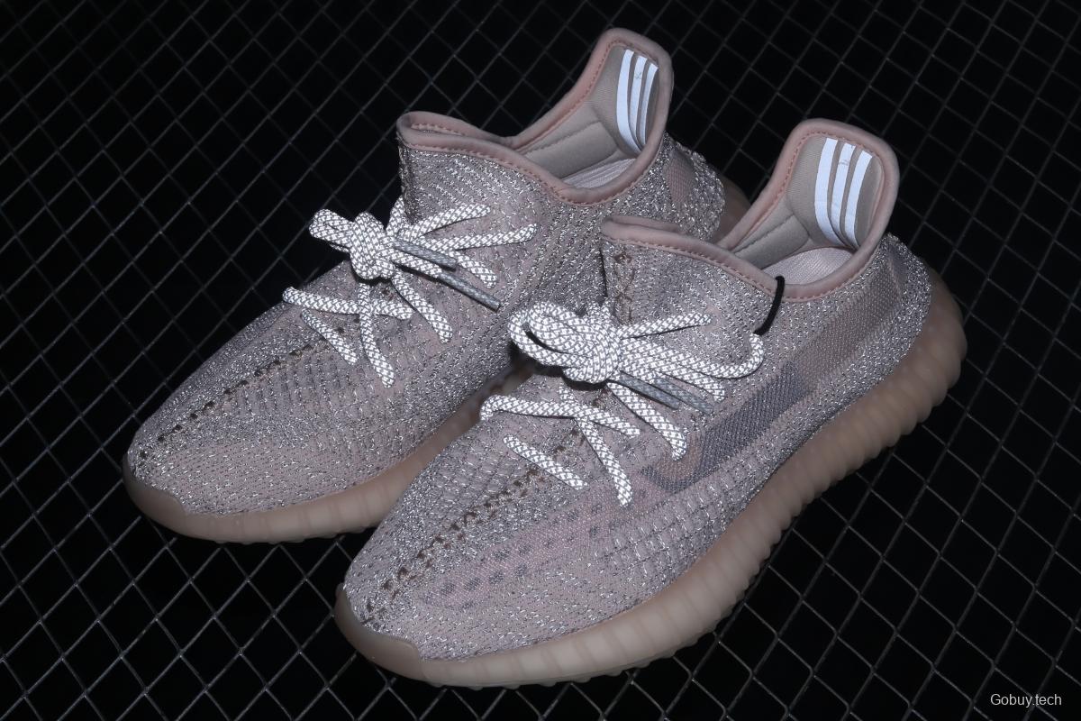 Adidas Yeezy 350 Boost V2 Synth FV5666 Darth Coconut 350 second generation silver powder hollowed out all over the sky BASF popcorn