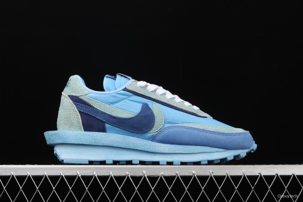 Sacai x NIKE LDV Waffle co-named overlapping design avant-garde waffle deformable leisure jogging shoes BV0073-401