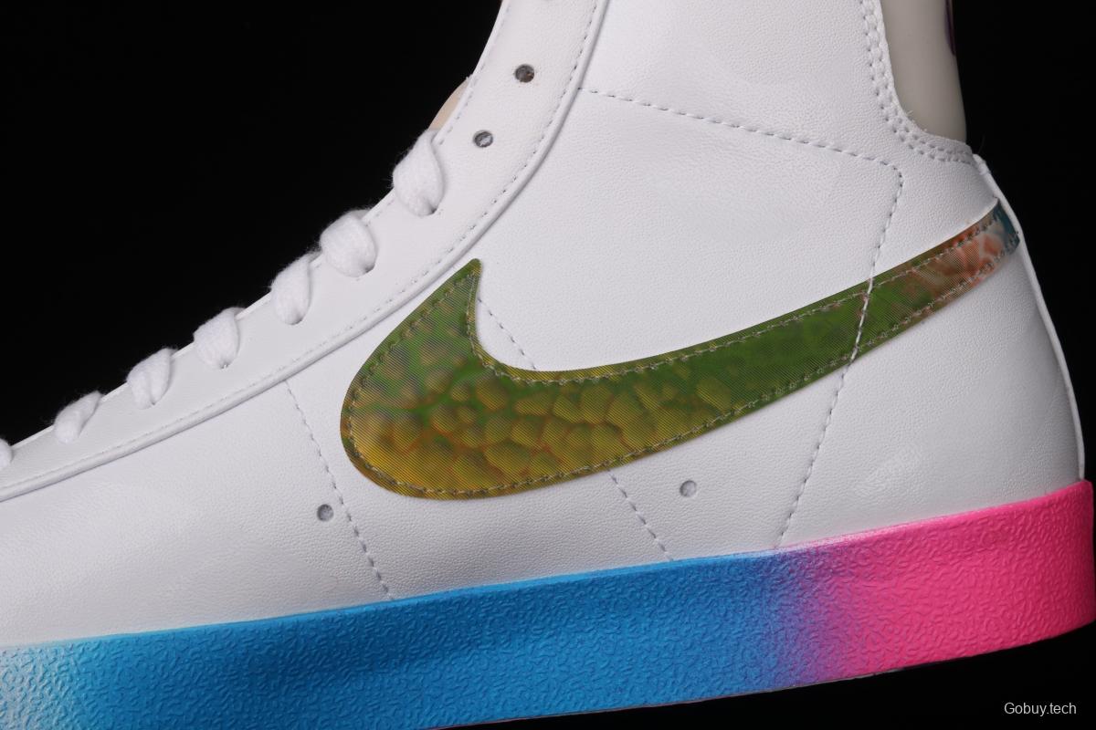 NIKE Blazer Mid'77 Vntg Suede Mix engraving classic leather face rainbow color trailblazer CZ8653-136