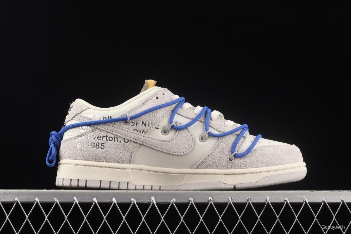 OFF-White x NIKE DUNK Low OW suede SB buckle rebound fashion casual board shoes DJ0950-104