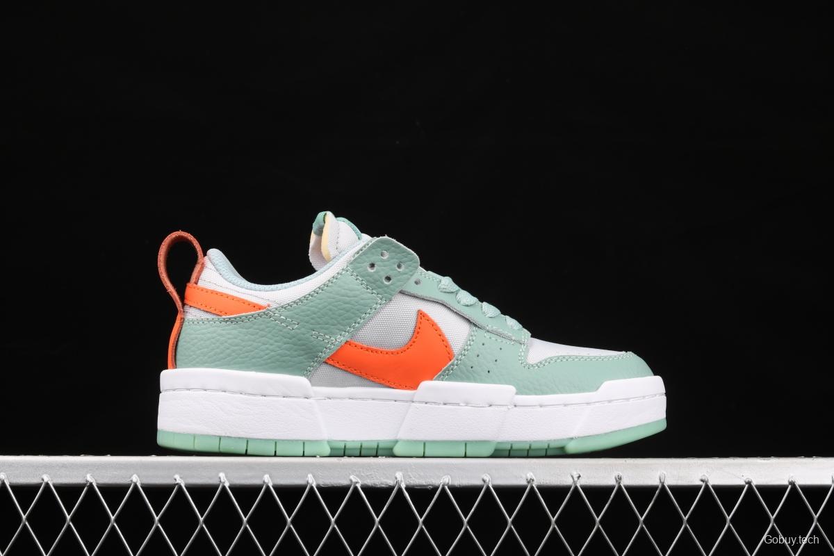 NIKE DUNK Low Disrupt White/Sand/Ghost/Sail lightweight dunk destruction series deconstructed wind low side casual skateboard shoes DJ3077-001