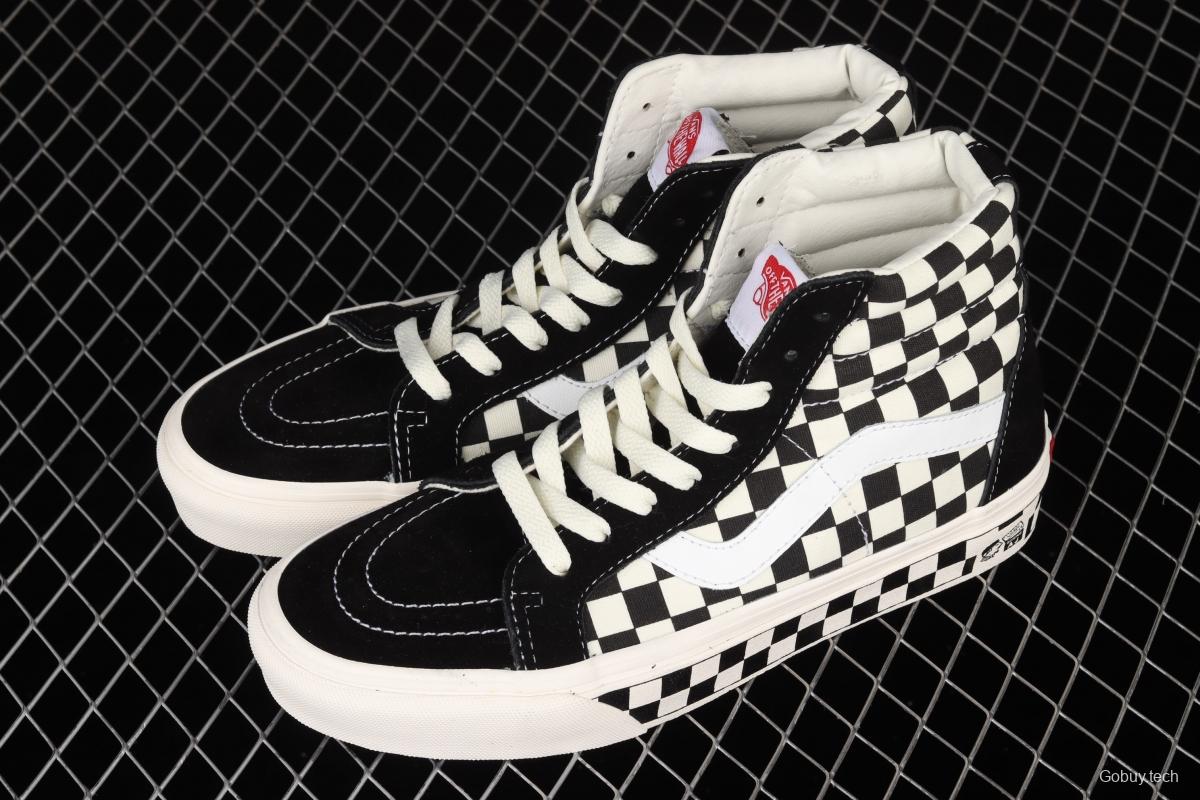 Vans SK8-Hi Vans Anaheim chessboard checkered high top casual board shoes VN0A38GF2U7