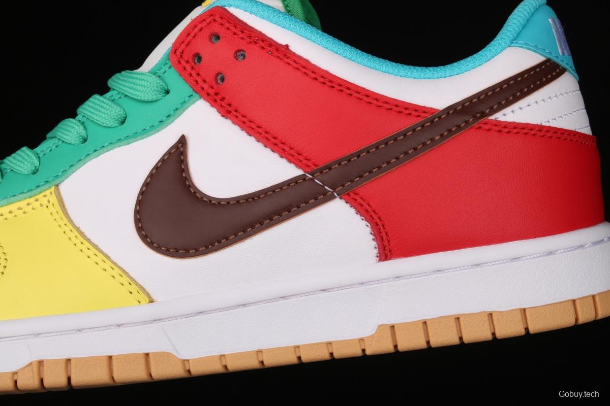 NIKE DUNK Low Free 99 white colorful mandarin duck dunk series low side leisure sports skateboard shoes DH0952-100