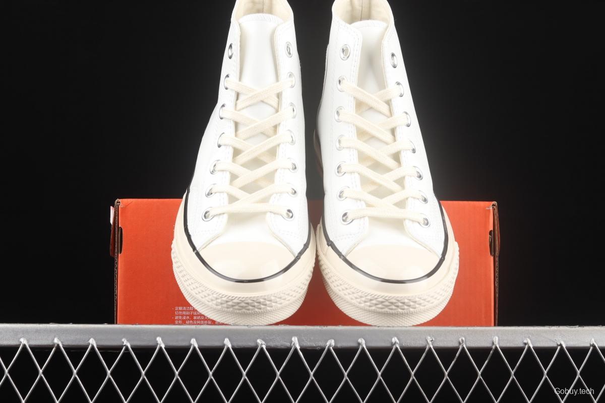 Converse Chuck 70 Converse white leather high-top casual board shoes 167064C