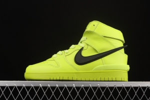 Ambush x NIKE DUNK High joint style lemon yellow high top casual board shoes CU7544-300