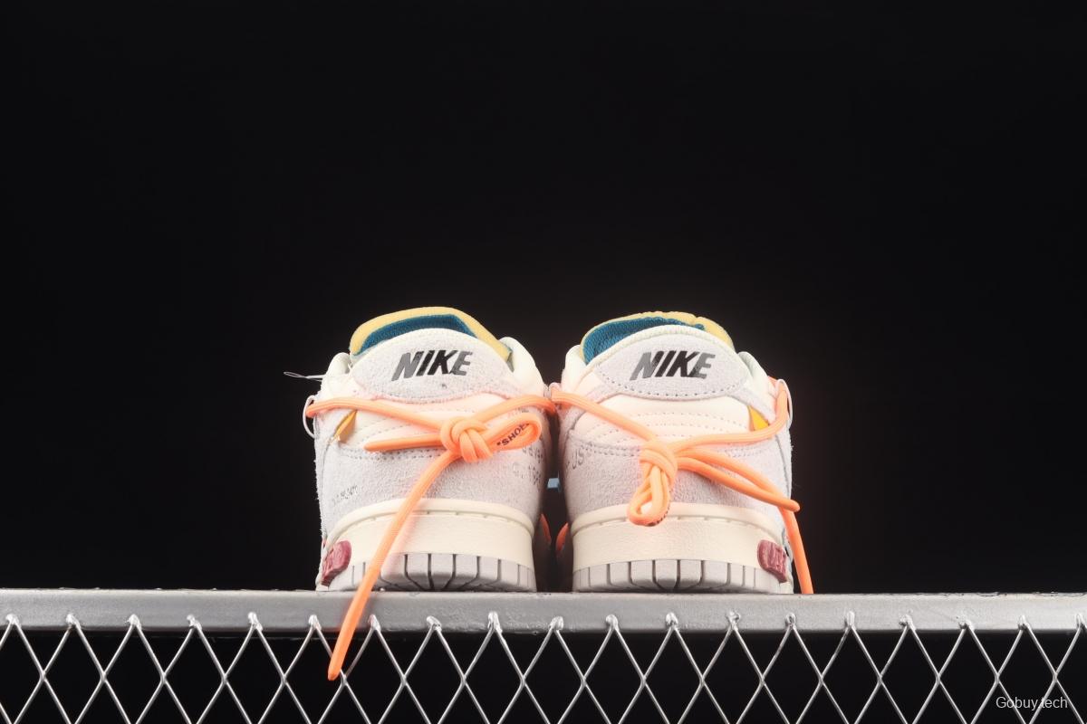 OFF-White x NIKE DUNK Low OW suede SB buckle rebound fashion casual board shoes DJ0950-119