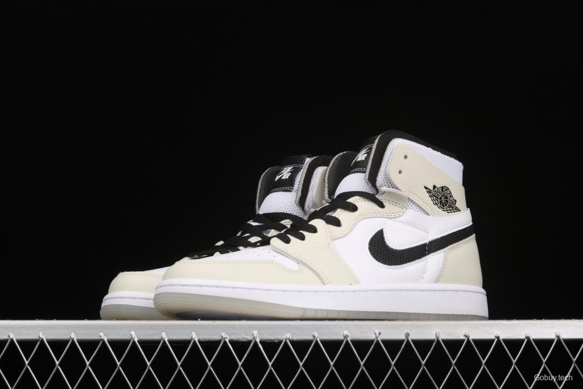 Air Jordan 1 Zoom Air CMFT Pearl White High Top Basketball shoes CT0979-002