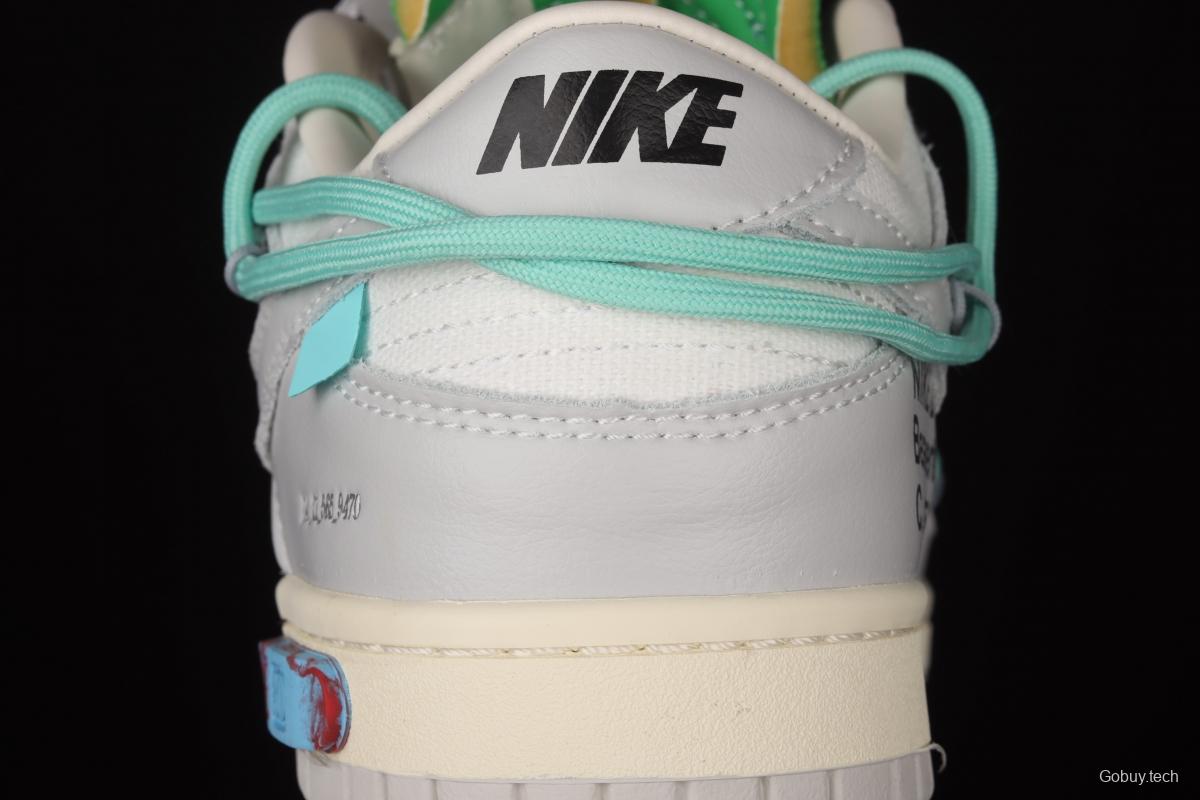 OFF-White x NIKE DUNK Low 04 of 50 OW grey leisure sports skateboard shoes DM1602-108