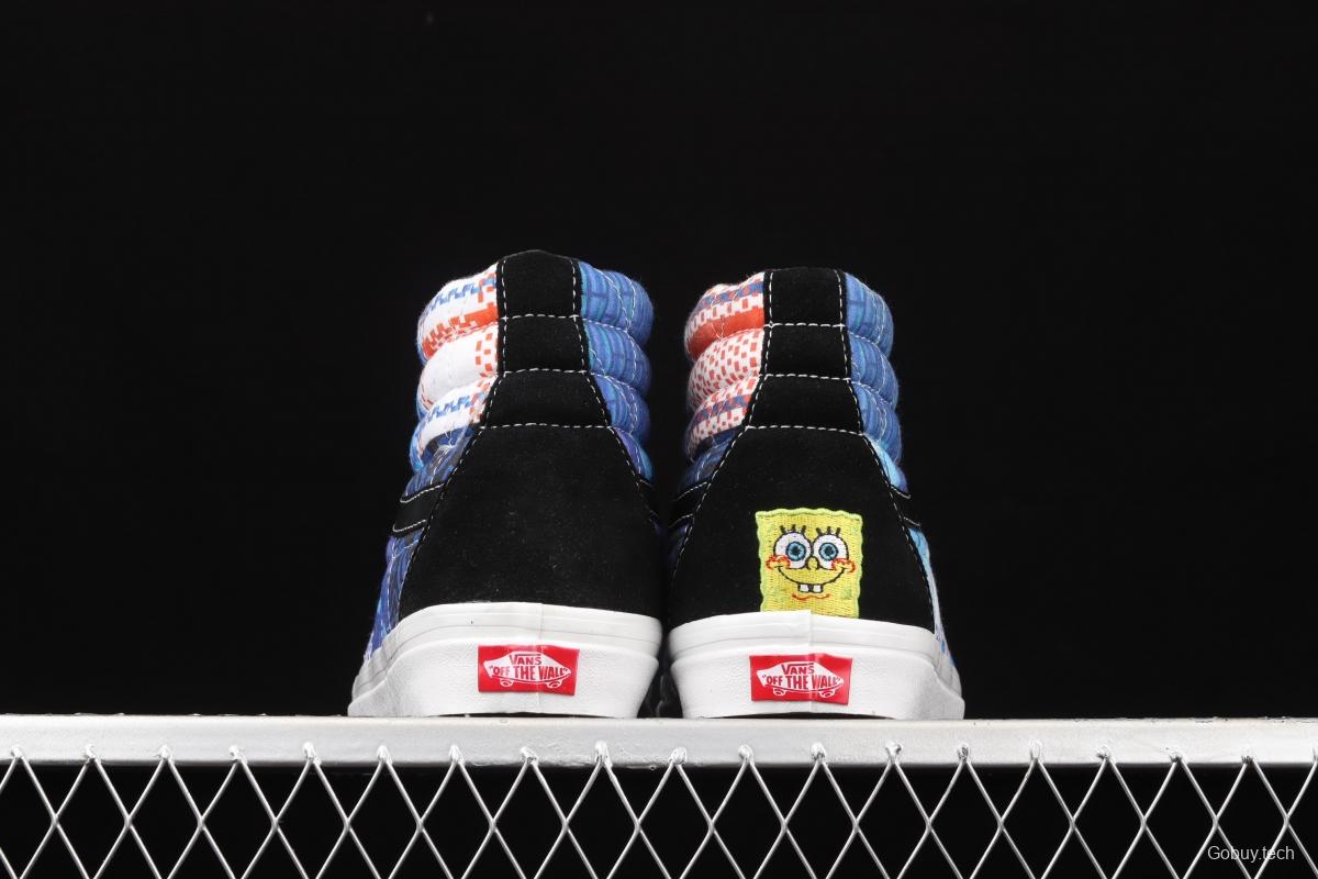 SpongeBob x Sandy Liang x SK8-Hi 38 DX Vance co-branded high top casual board shoes VN0A54FB9ZP