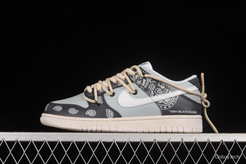 NIKE DUNK Low Retro Vibe style distressed deconstructed shoelaces smoke gray SB low-top sports casual sneakers DD1503-109