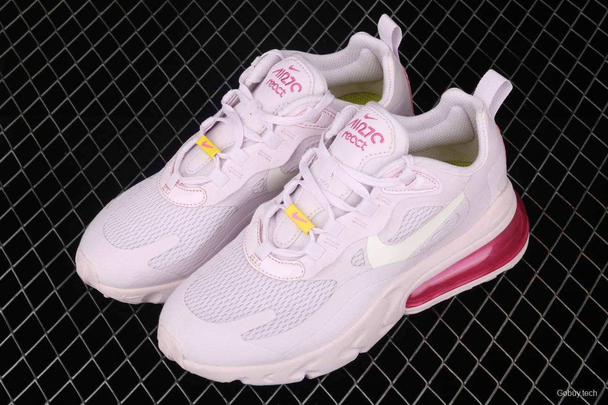 NIKE Air Max 270React new high-frequency mesh hollowing out function half-palm air cushion running shoes CZ0374-500