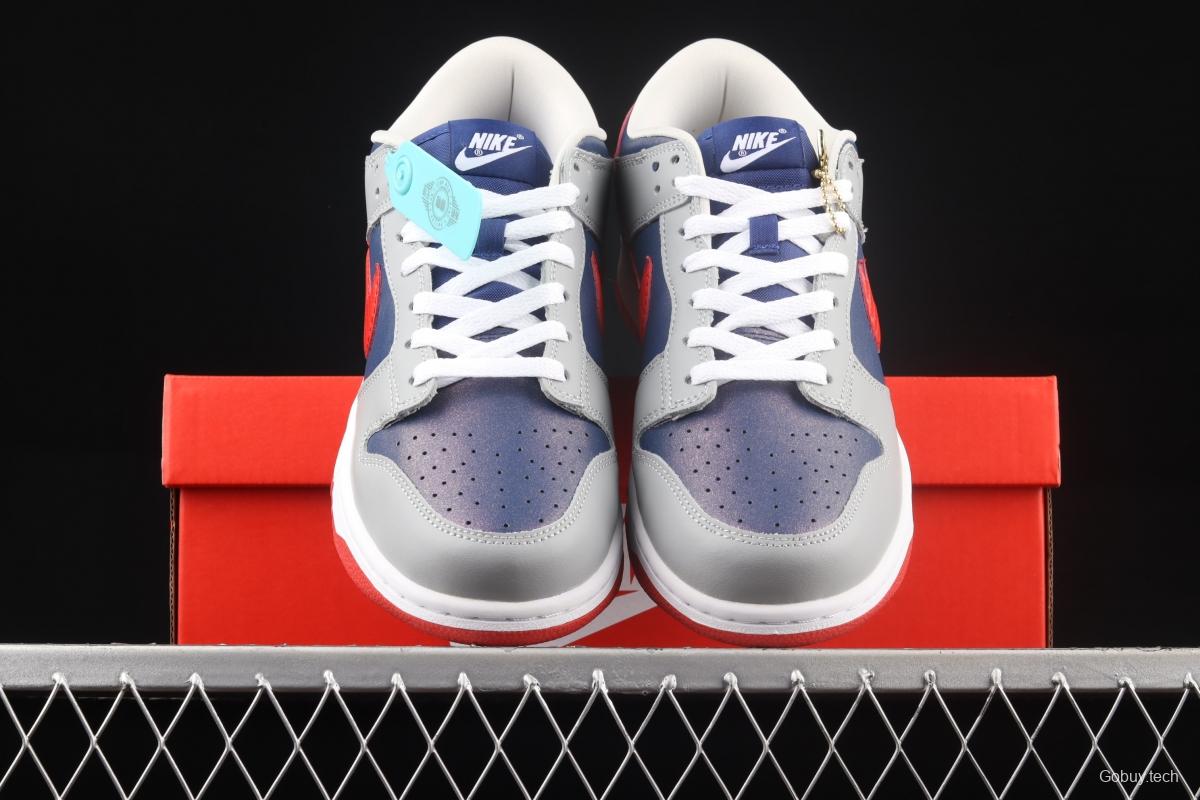 NIKE DUNK Low Samba Japan restricts the sale of Super Blue / Samba Red-Silver leisure sports board shoes CZ2667-400