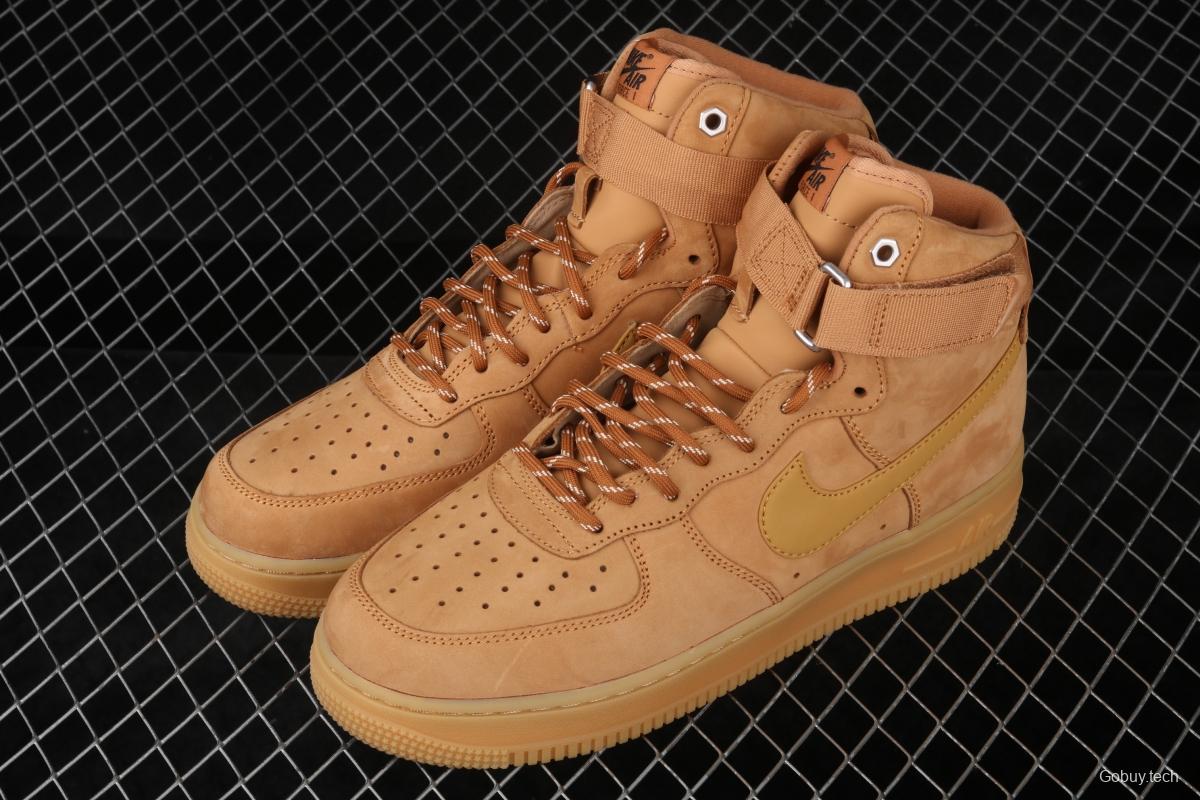 NIKE Air Force 1 High'07 2019 new wheat color high upper shoes CJ9178-200