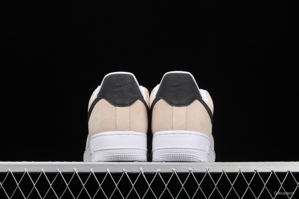 NIKE Air Force 1 Low milk tea white color matching head layer low top casual board shoes BQ8988-100