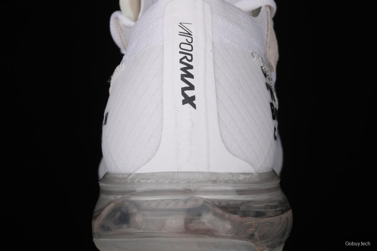 OFF-White x NIKE Vapor Max joint name steam air cushion jogging shoes AA3831-100