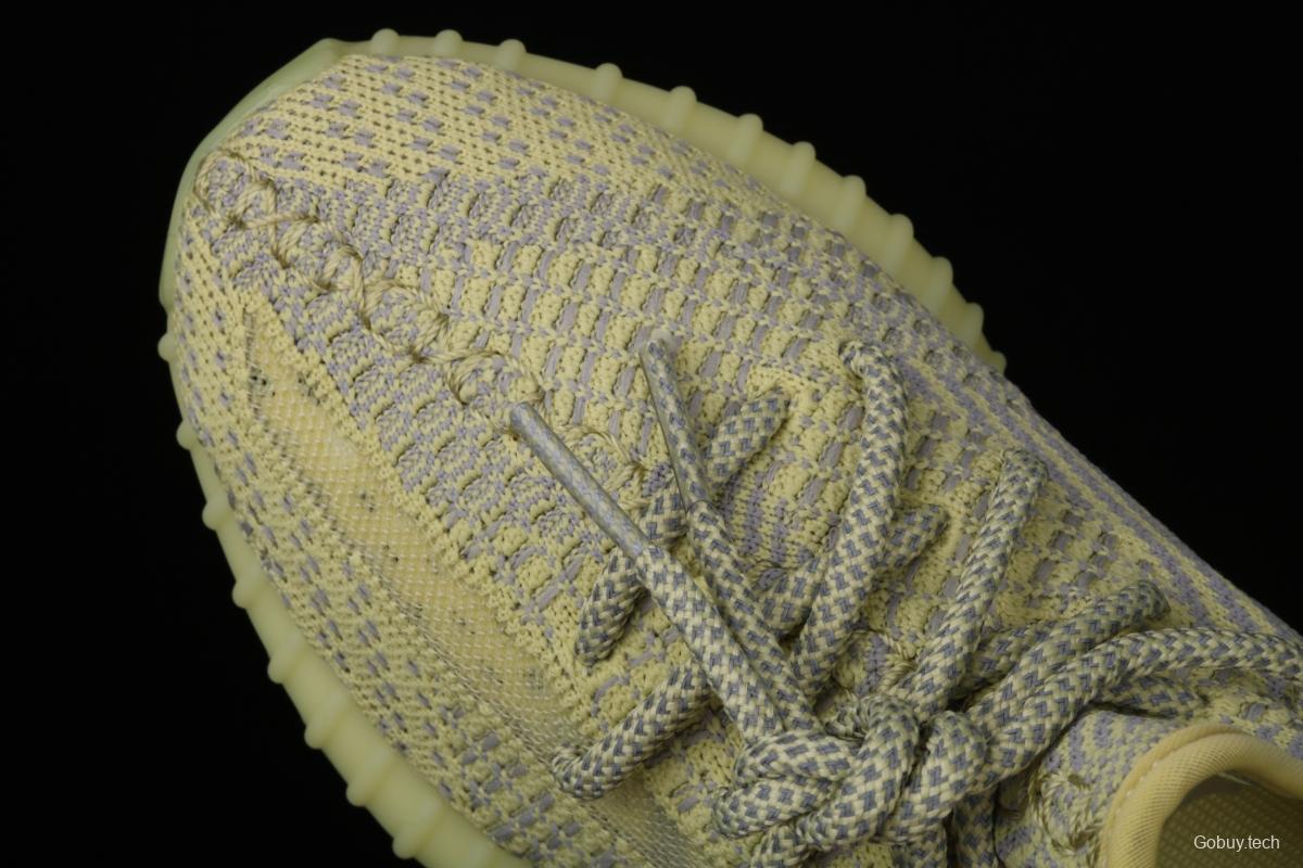 Adidas Yeezy 350 Boost V2 FQ9009 das coconut 350 second generation hollowed-out lemon yellow color matching