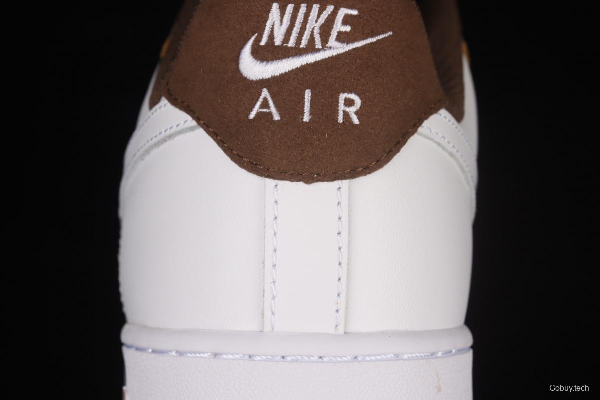 NIKE Air Force 1x07 Cappuccino cappuccino low-side color casual board shoes CW2288-902