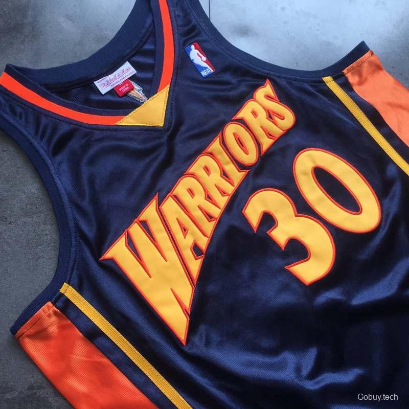 Men's Stephen Curry Navy Blue Retro Classic Team Jersey