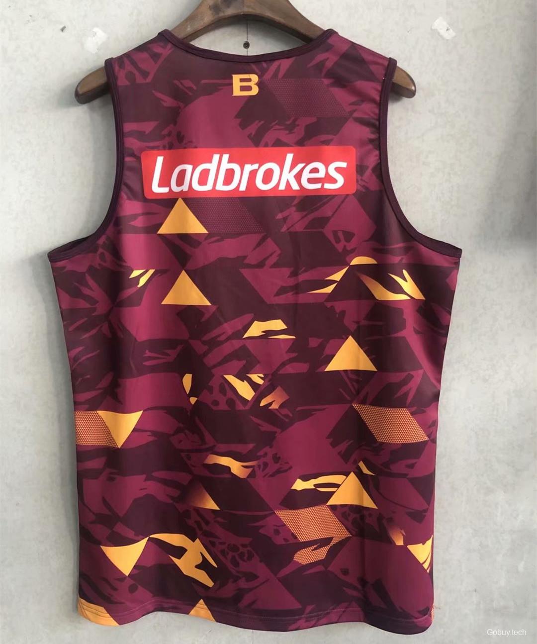 Brisbane Broncos 2021 Men's Training Rugby Singlet