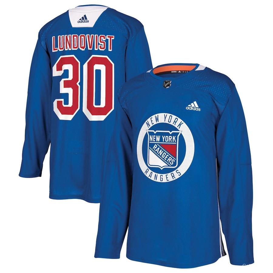 Women's Henrik Lundqvist Blue Practice Player Team Jersey