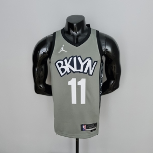 75th Anniversary Irving #11 Brooklyn Nets City Edition Gray NBA Jersey