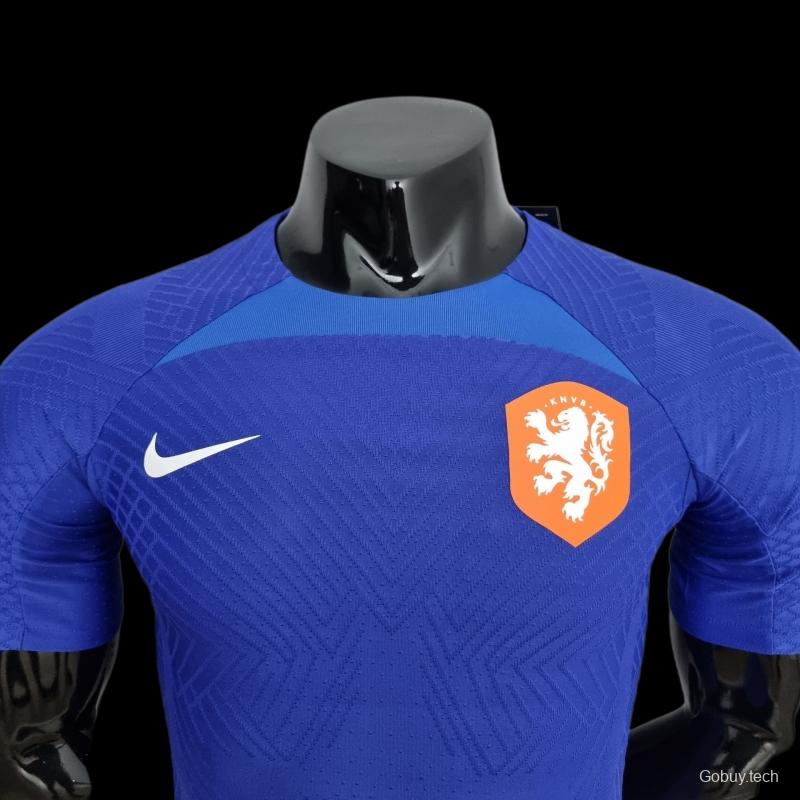 Player Version 2022 Netherlands Training Jersey Blue