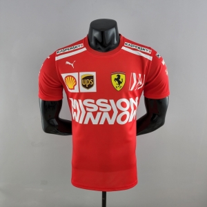 2022 F1 Ferrari  RED T-shirts Full Sponsor #0007