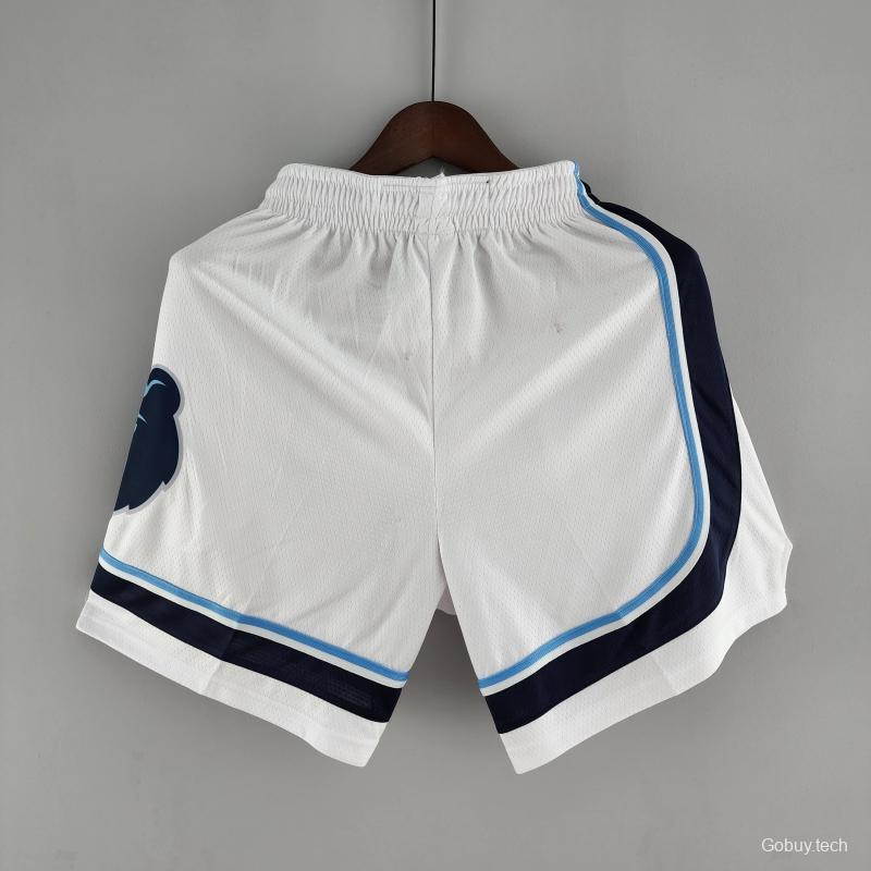 Memphis Grizzlies NBA Shorts White