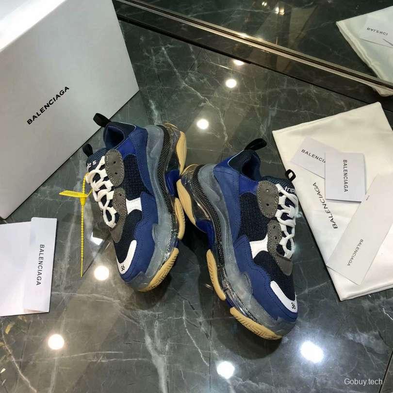 Men/Women Balenciaga Triple S Sneaker Navy