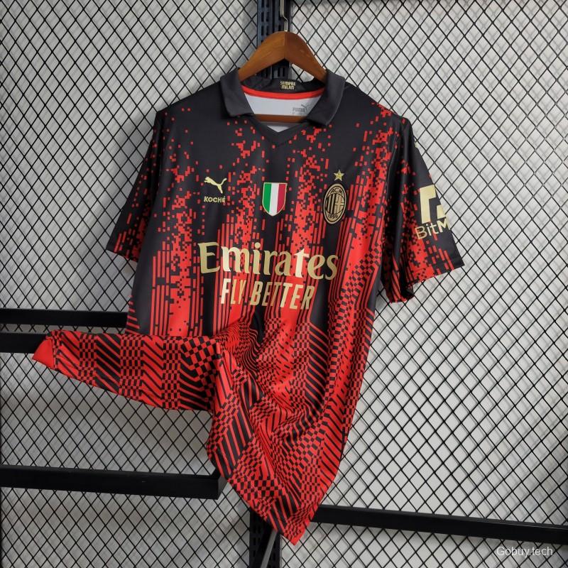 22/23 AC Milan Forth Black Red Jersey