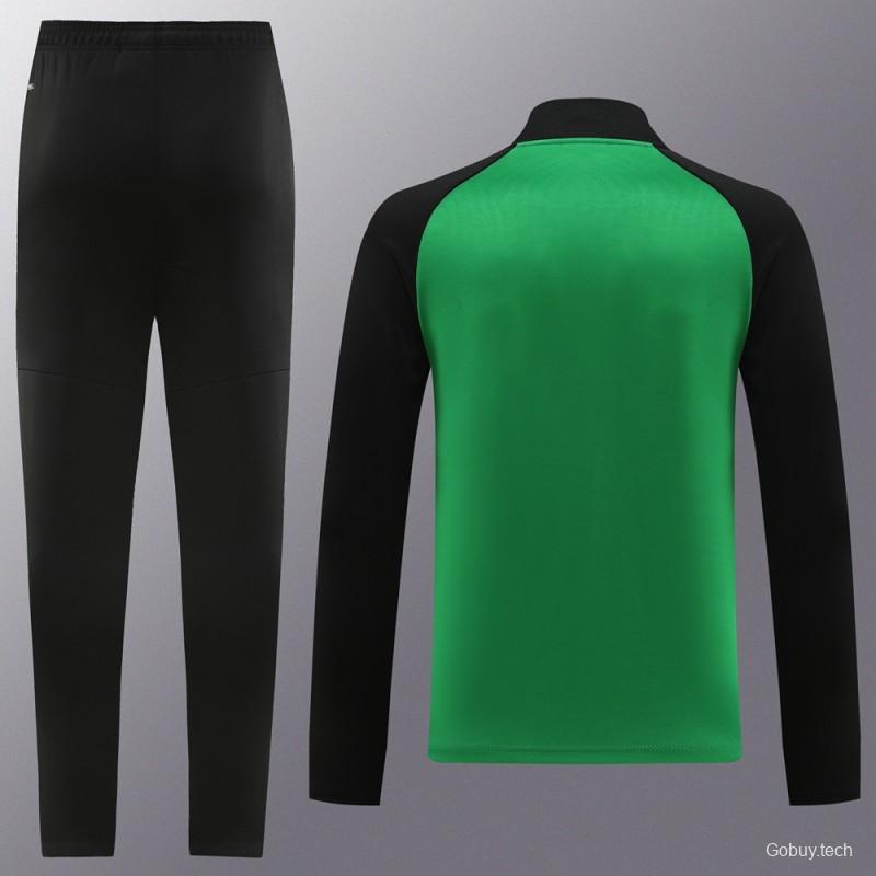 23/24 PUMA Black/Green Full Zipper Hooide Jacket+Pants