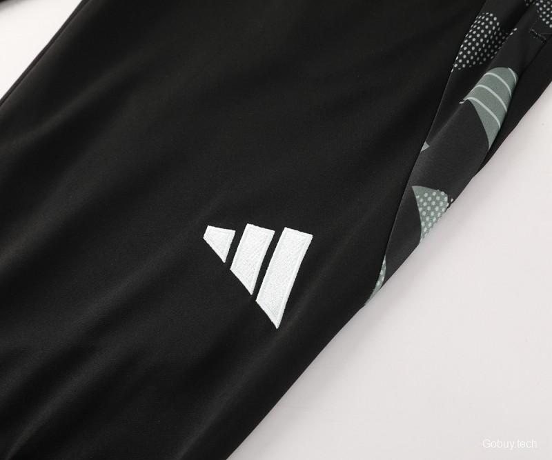2024 Adidas Black/Grey Half Zipper Jacket +Long Pants