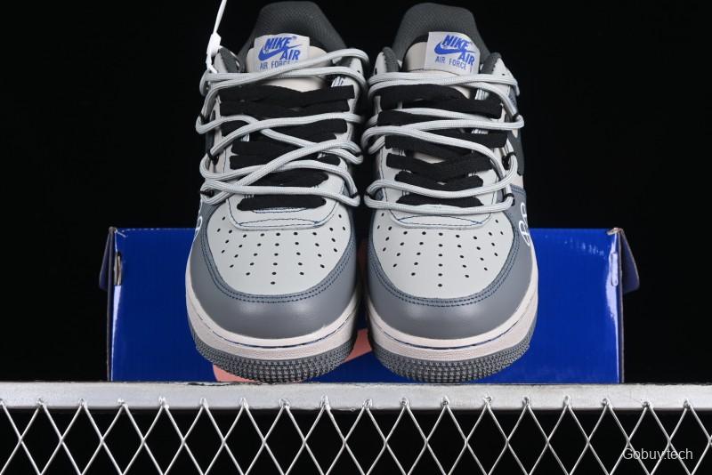 Nike Air Force 1 '07 Low Custom Strap Casual Sneakers with Kaws Collaboration - KS6869-333