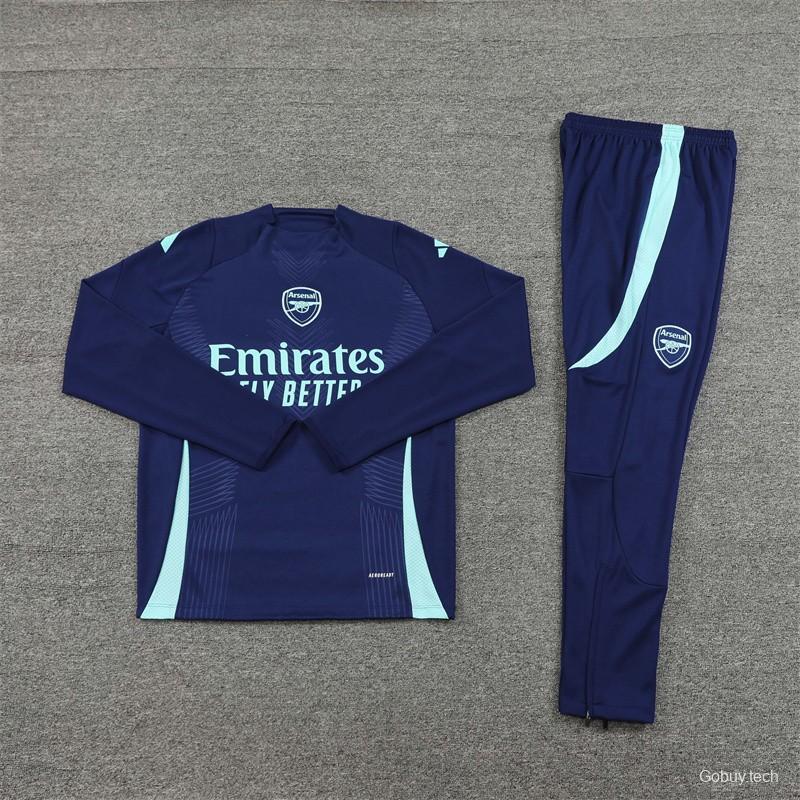 24/25 Arsenal Blue Half Zipper Jacket+Long Pants