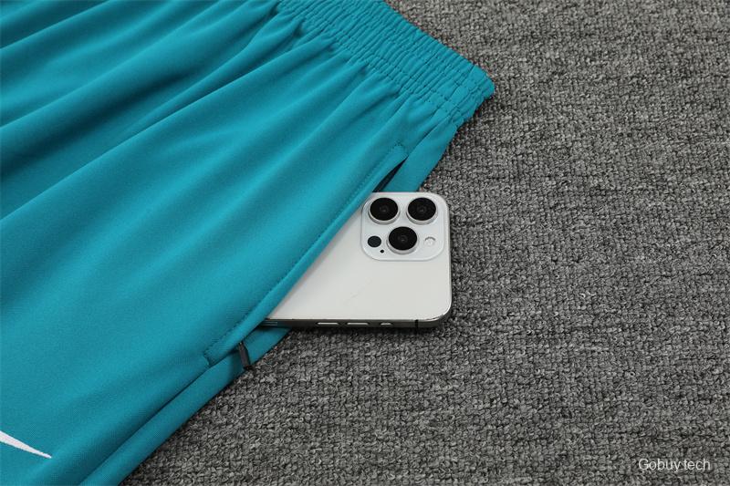2024 Portugual White Half Zipper Jacket+Long Pants