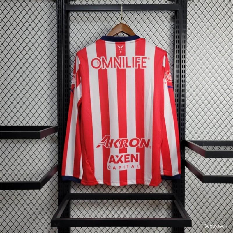 24/25 Chivas Guadalajara Home Long Sleeve Jersey