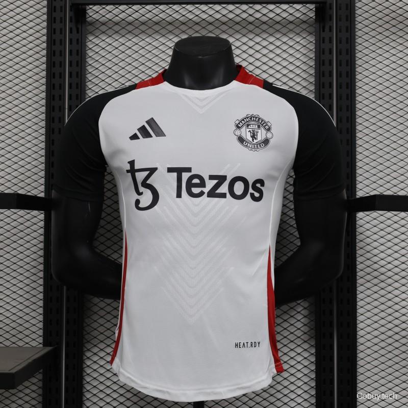 Player Version 24/25 Manchester United White Pre-Match Jersey